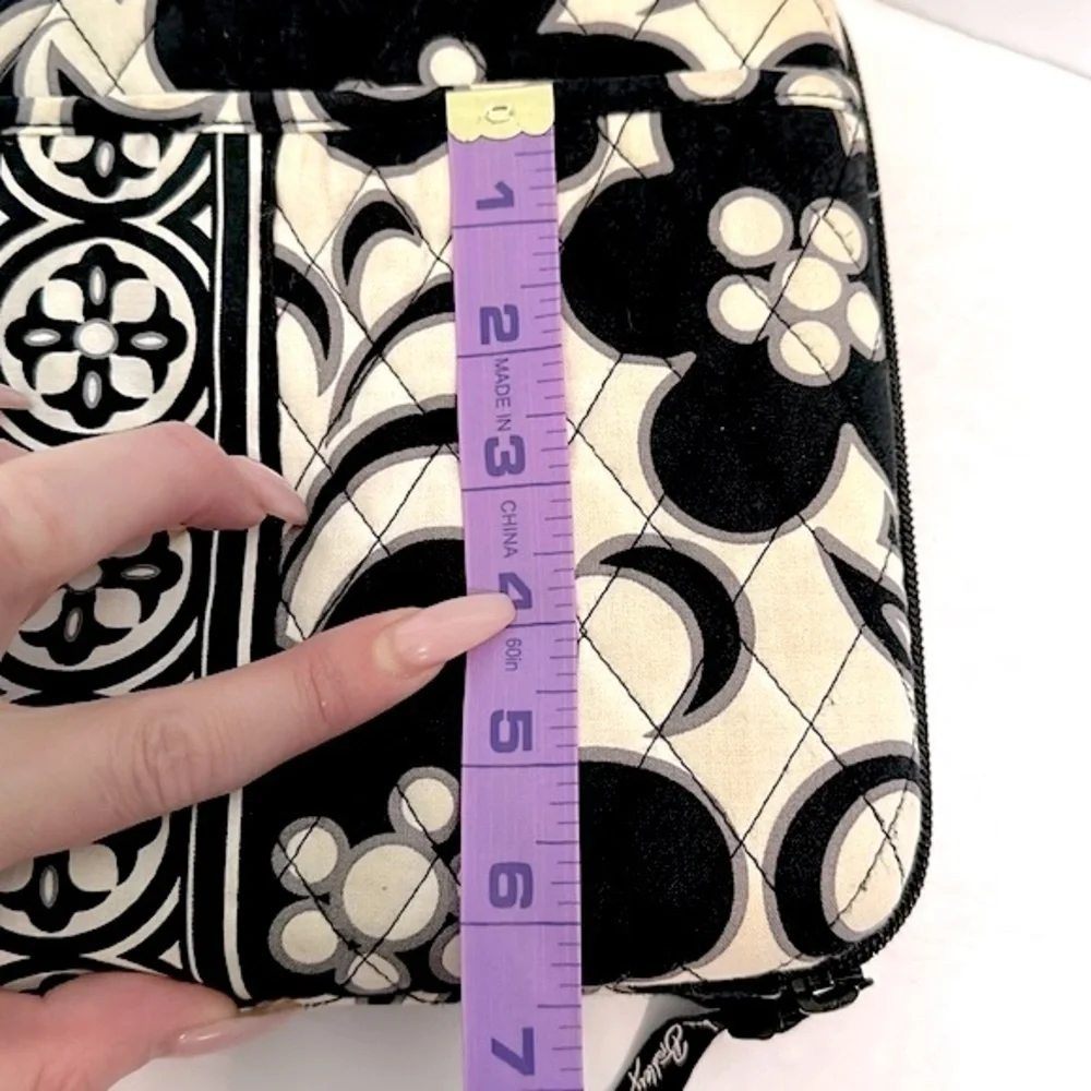 VERA BRADLEY Black & White Night & Day Padded Mini Laptop Computer Zipper Case